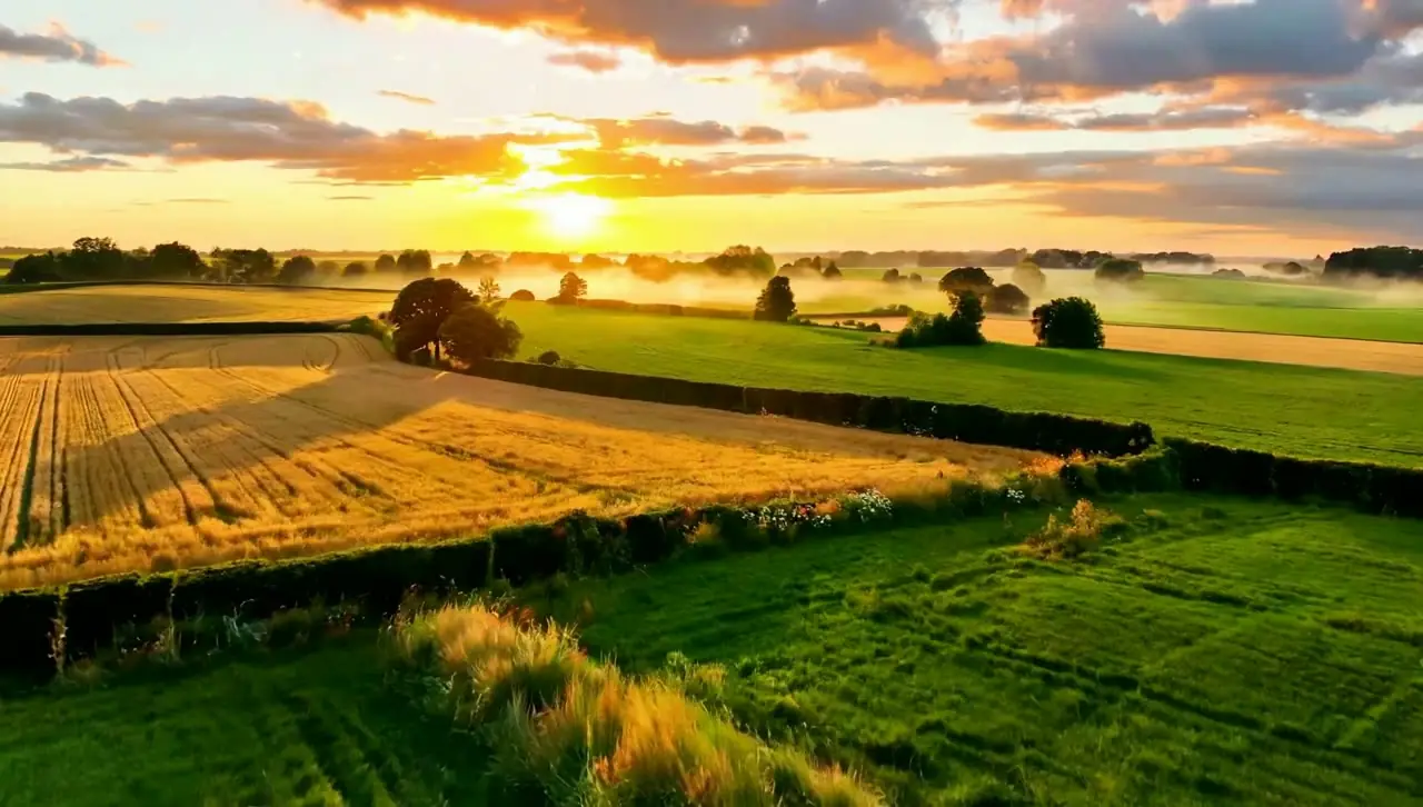 Fen fields from the air